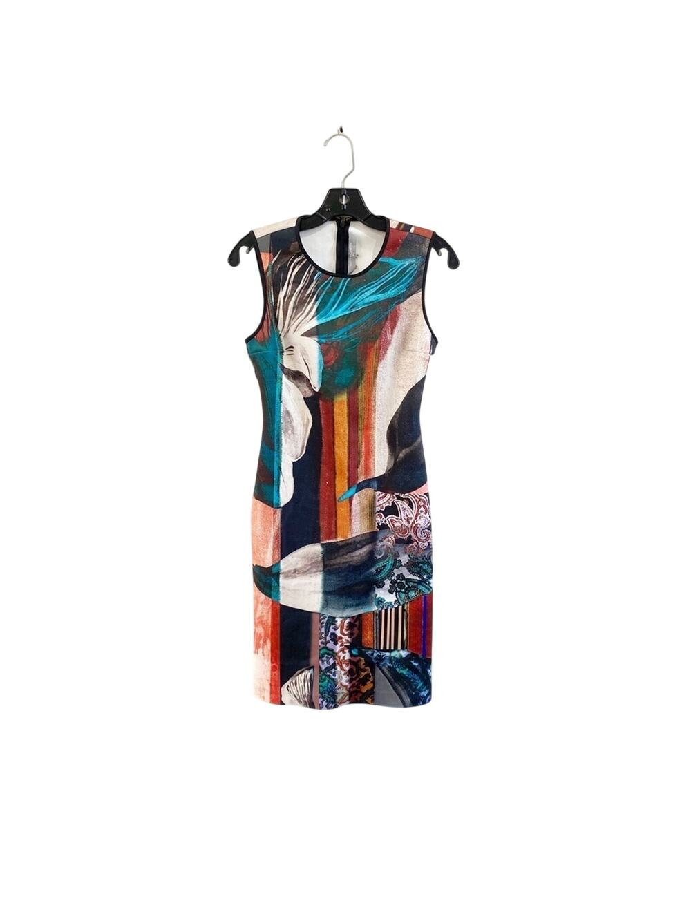 Clover Canyon Abstract Print Sleeveless Bodycon Sheath Dress Sz Small